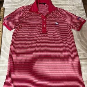 RLX Ralph Lauren Striped Red Polo Shirt M